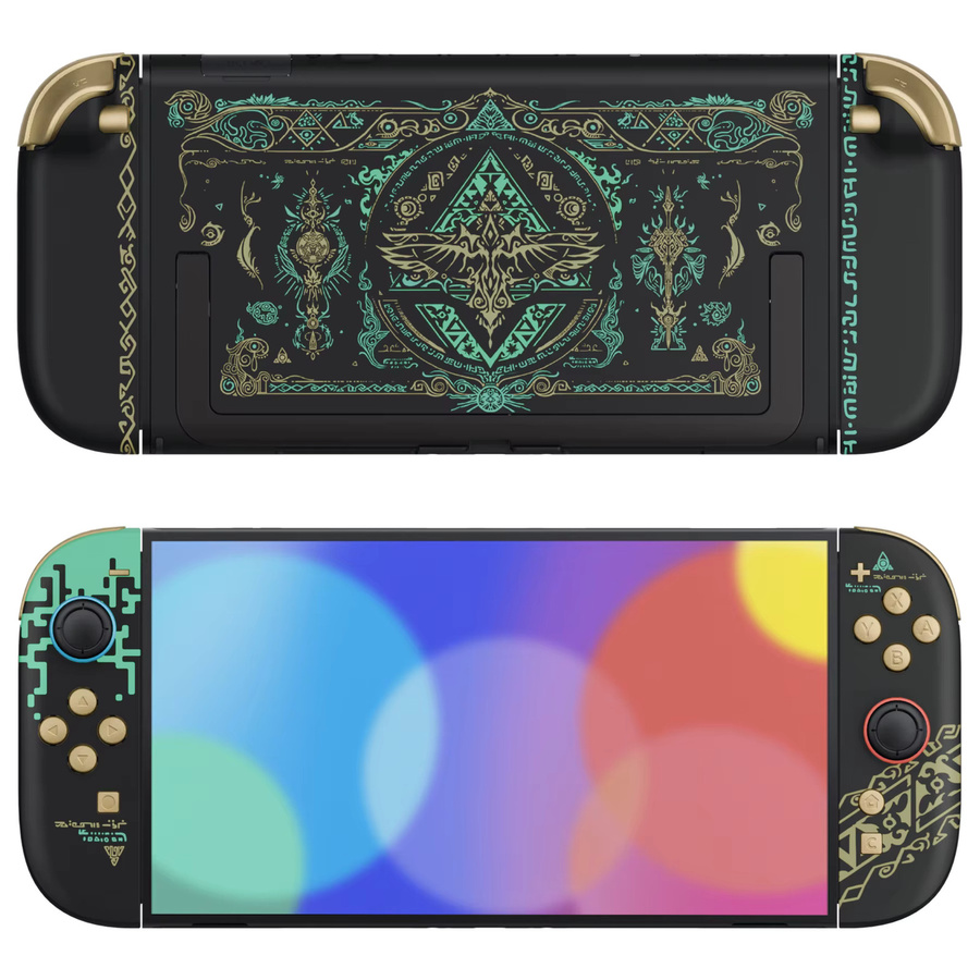 eXtremeRate DIY Ersatzgehäuse-Set für Nintendo Switch 2 und Joycon 2 mit Knöpfen in Totem of Kingdom Design, Farbe: Braun - Bild 4