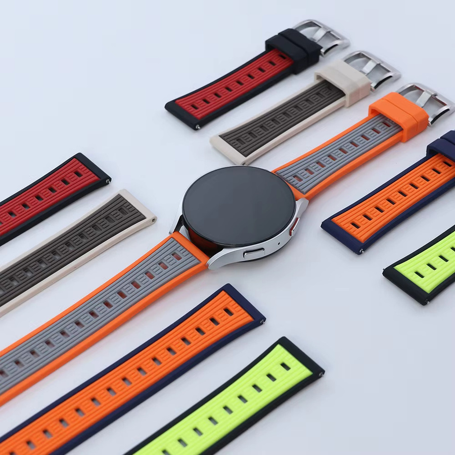 Uhrenarmband Silikon, 22 mm, zweifarbig, Xiaomi Watch S4 S3 S2 S1 Pro Active, Mi Watch 2 Pro - Bild 3