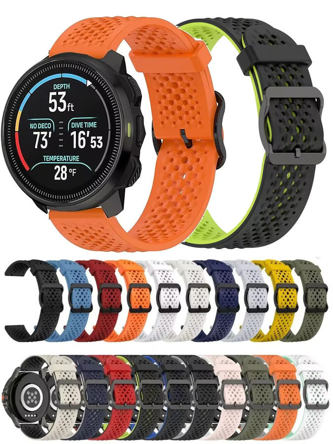 Suunto Sport-Silikonarmband, Schwarz, 20 mm, 22 mm - Bild 5