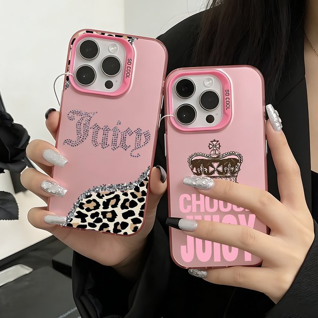 J-Juicys C-Coutures Handyhülle für iPhone in Rosa mit Anti-Fall-Schutz und mattem Finish - Bild 1