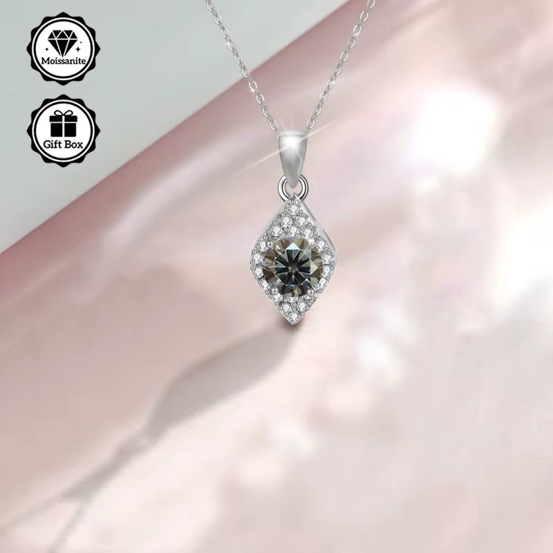 LAMVOICE Halskette, 0,5 Karat Moissanit, Damen - Bild 1
