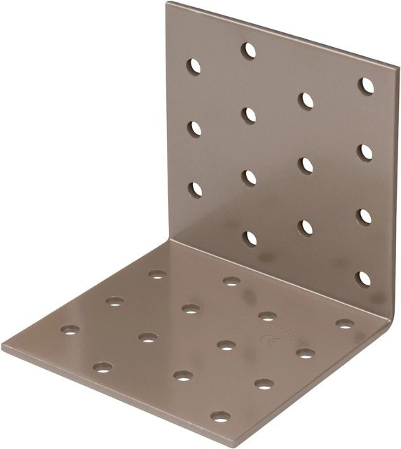 GAH Alberts Duravis Lochplattenwinkel aus Stahl in Perlbeige, B/T/H: 80 x 80 x 80 mm - Bild 1