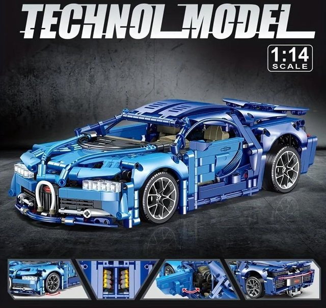 Binchi Keji Travel Technische Super Speed Green Lamborghinis Sportwagen, Modellbausteine, ab 6 Jahren - Bild 1