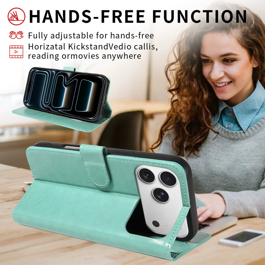 Multifunktionale Samsung Handyhülle aus PU-Leder mit integriertem Ständer in Grün und Türkis für Galaxy A42 A41 A40 A35 A34 A33 A22 A21 A15 A13 - Bild 3