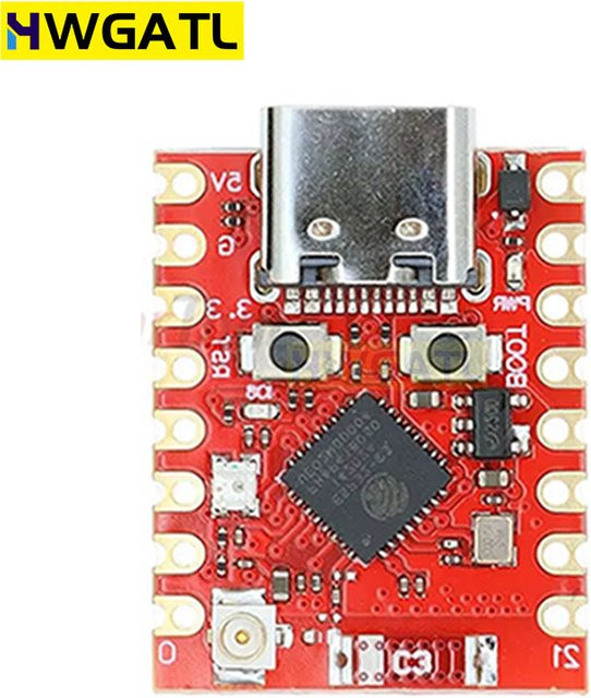 HWGATL ESP32-C3 SuperMini Plus Entwicklungsboard V2.0 mit WiFi und Bluetooth in Rot - Bild 1