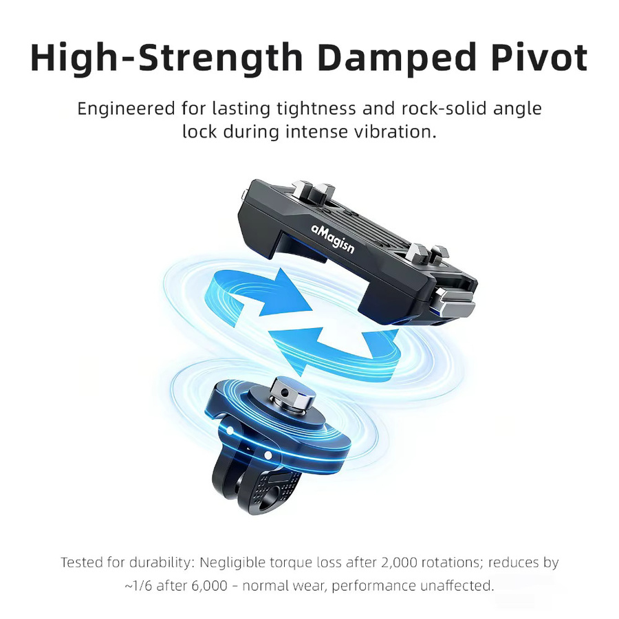 aMagisn Parallel drehbare Schnellverschluss-Metallhalterung in Schwarz für Insta360 Ace, Ace Pro, Ace Pro 2, X4 und X5 Kameras - Bild 3
