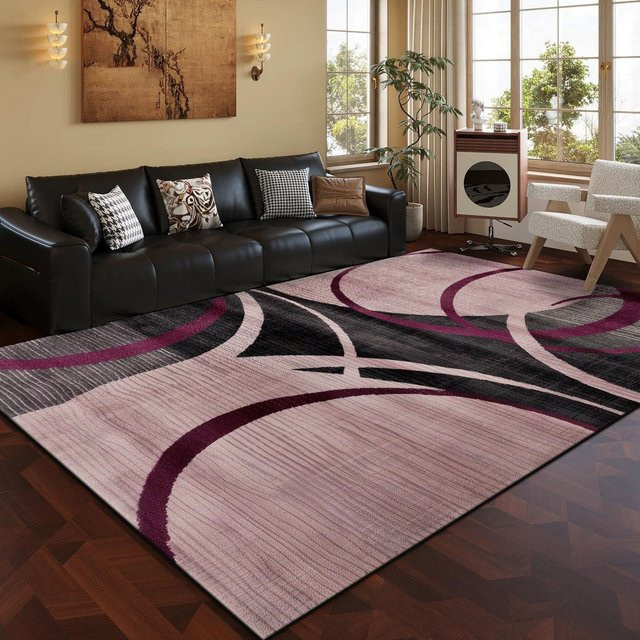 JGJG Wohnzimmerteppich mit abstraktem Design, weich und rutschfest, waschbar, mehrfarbig, B/T: 120 x 80 cm - Bild 1