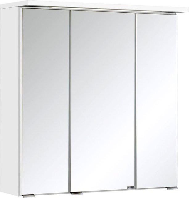 HELD Bologna 3D Spiegelschrank mit LED-Einbauleuchte, Weiß, Breite: 60 cm - Bild 1