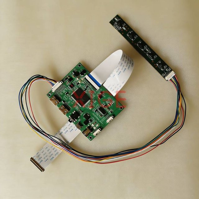 Matrix-Controller-Antriebsplatine für Laptop-Displays N161HMA NV161FHM NV173FHM N161HCA mit 1920x1080 Auflösung, 2 Mini-HDMI Anschlüssen und 40-Pin EDP, Farbe: Grün - Bild 1