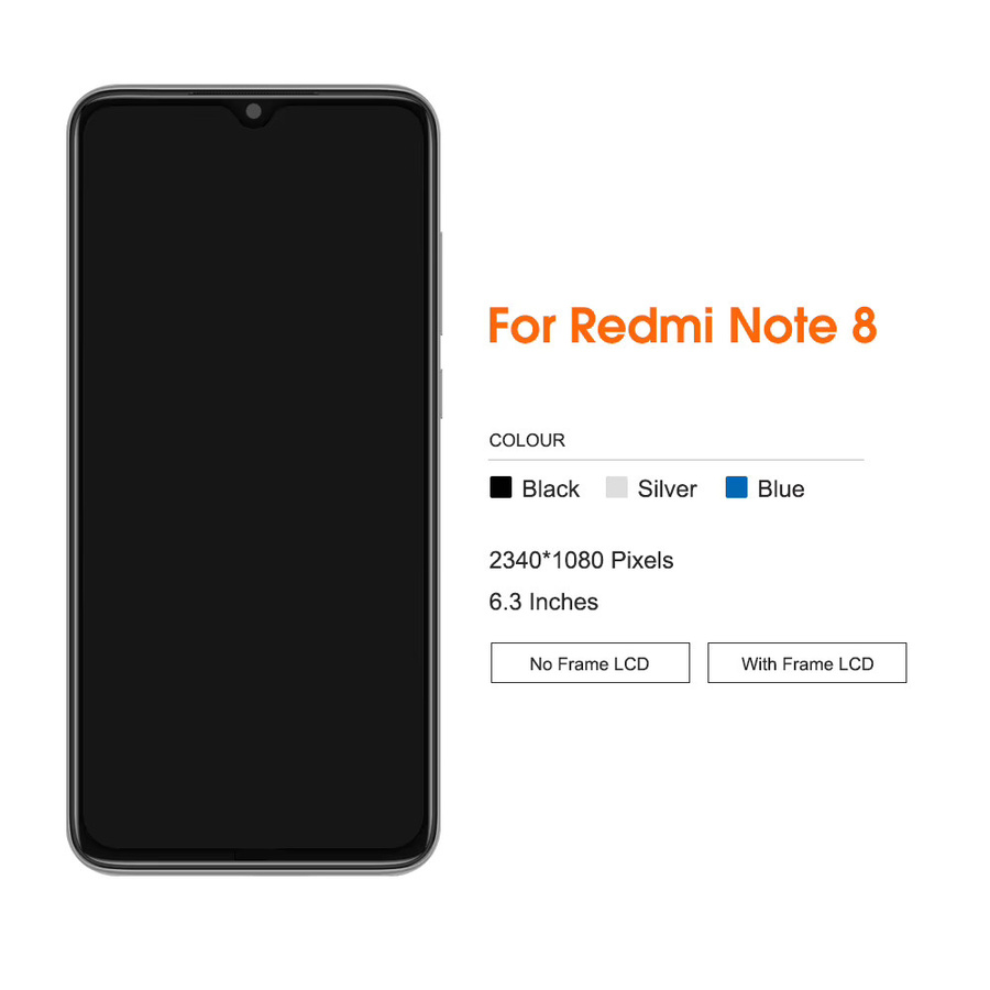 Xiaomi Redmi Note 8 LCD Touch Screen Ersatz Digitizer Display Reparaturteil in Schwarz - Bild 2