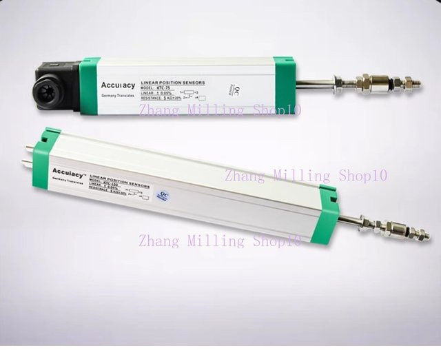KTC Linearer Verschiebungssensor als Wandler und elektronisches Lineal mit Zugstange in Silber, Messbereich 50-450mm - Bild 1