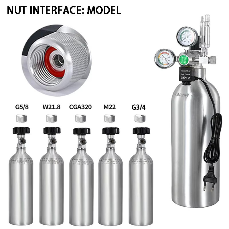 ZRDR DIY CO2-Regler mit Solenoid und Blasenzähler, wasserdichtes CO2-Kontrollsystem und Druckminderer für dein Aquarium, Silber - Bild 3