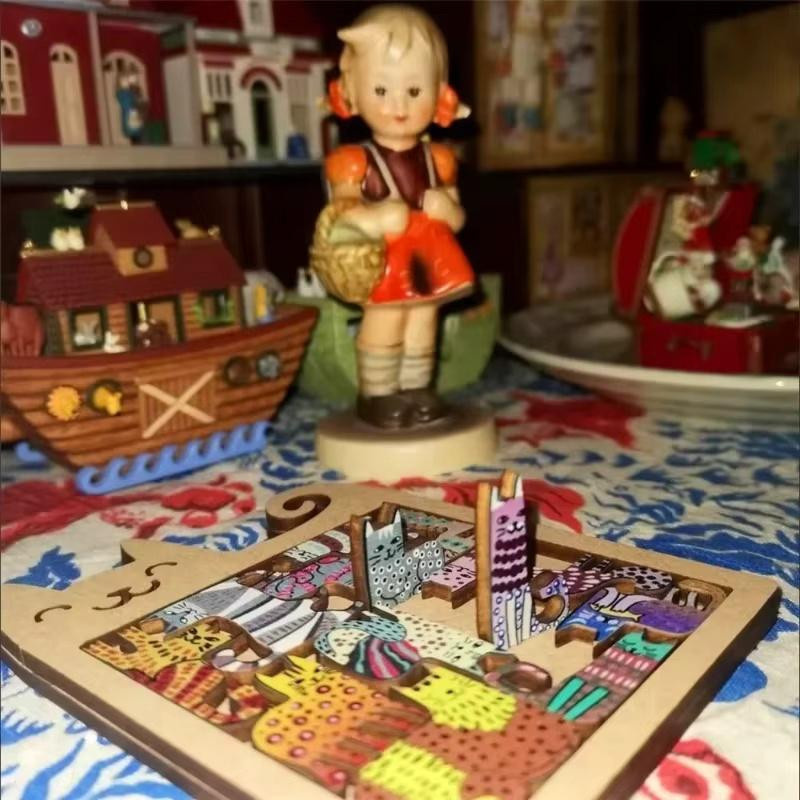 Feisifan Katze Holz Puzzle, ab 14 Jahre - Bild 2