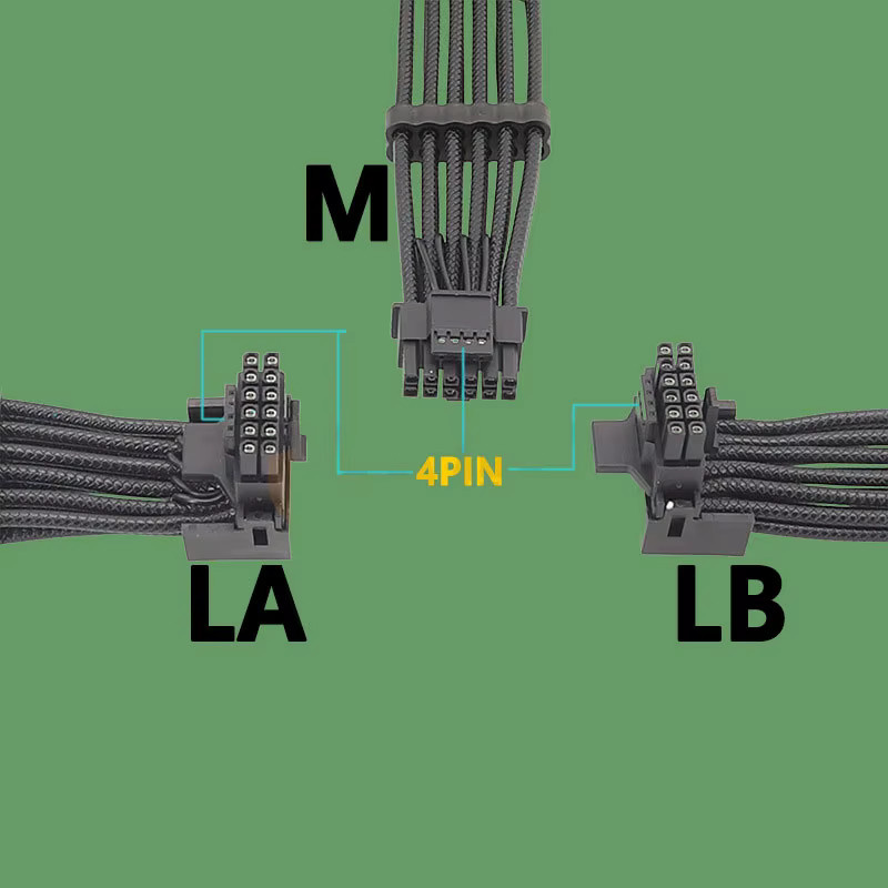 T.F.SKYWINDINTL 12VHPWR Adapterkabel mit 90 Grad Winkel für PCIe 5.0, 16AWG, Schwarz, kompatibel mit RTX 4090 und RTX 4080 - Bild 2