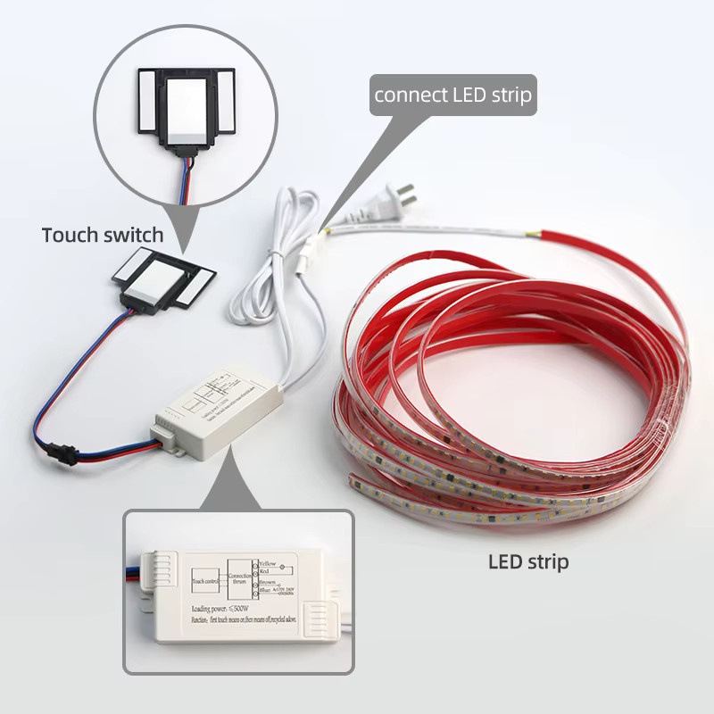 GEDLUZI Single-Touch Ein/Aus LED Licht Berührungsschalter für 220V Wechselstrom, Weiß - Bild 2