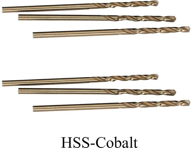 HSS CO Lochschneider Spiralbohrer aus High Speed Stahl mit Kobalt für Edelstahl in Gold - Bild 1