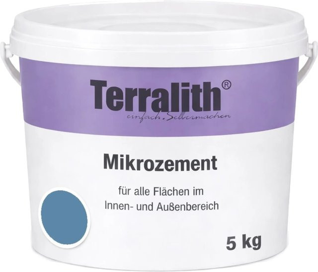 Terralith Mikrozement Fix & Fertig LFC0403 Ozeanblau 5kg Fein für 3,5qm - Bild 1