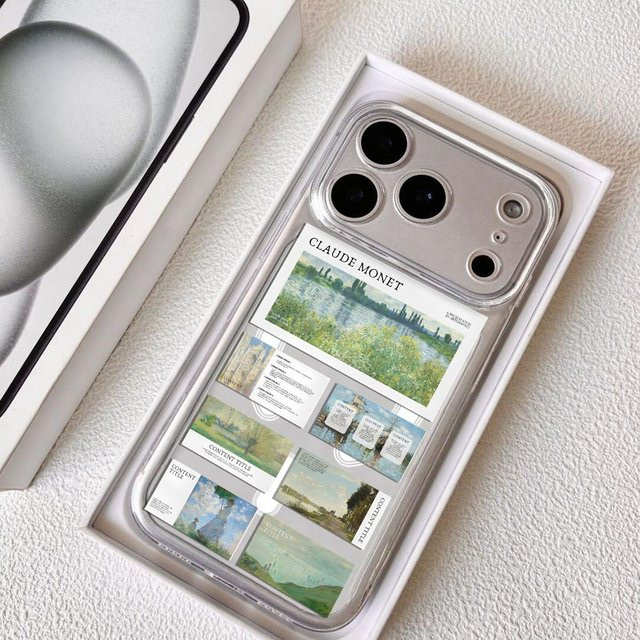 Magnetische Claude Monet Handyhülle für Apple iPhone 17 16 15 14 13 12 11 Pro Max Plus Transparent Stoßfest und Kratzresistent - Bild 1