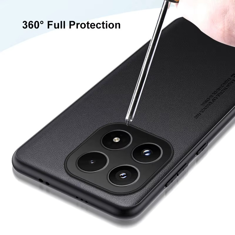 Luxus PU Leder Handyhülle für Xiaomi Mi 17 5G in Schwarz mit Stoßfestem Silikon-Schutz - Bild 2