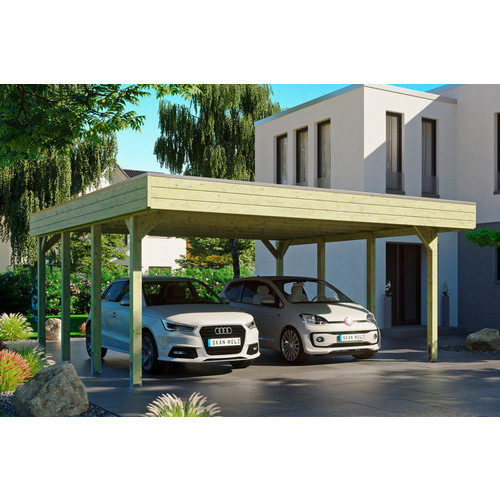 SKANHOLZ Carport Friesland in Grün, B/T: 557 x 555 cm, Firsthöhe: 254 cm, imprägniert - Bild 2