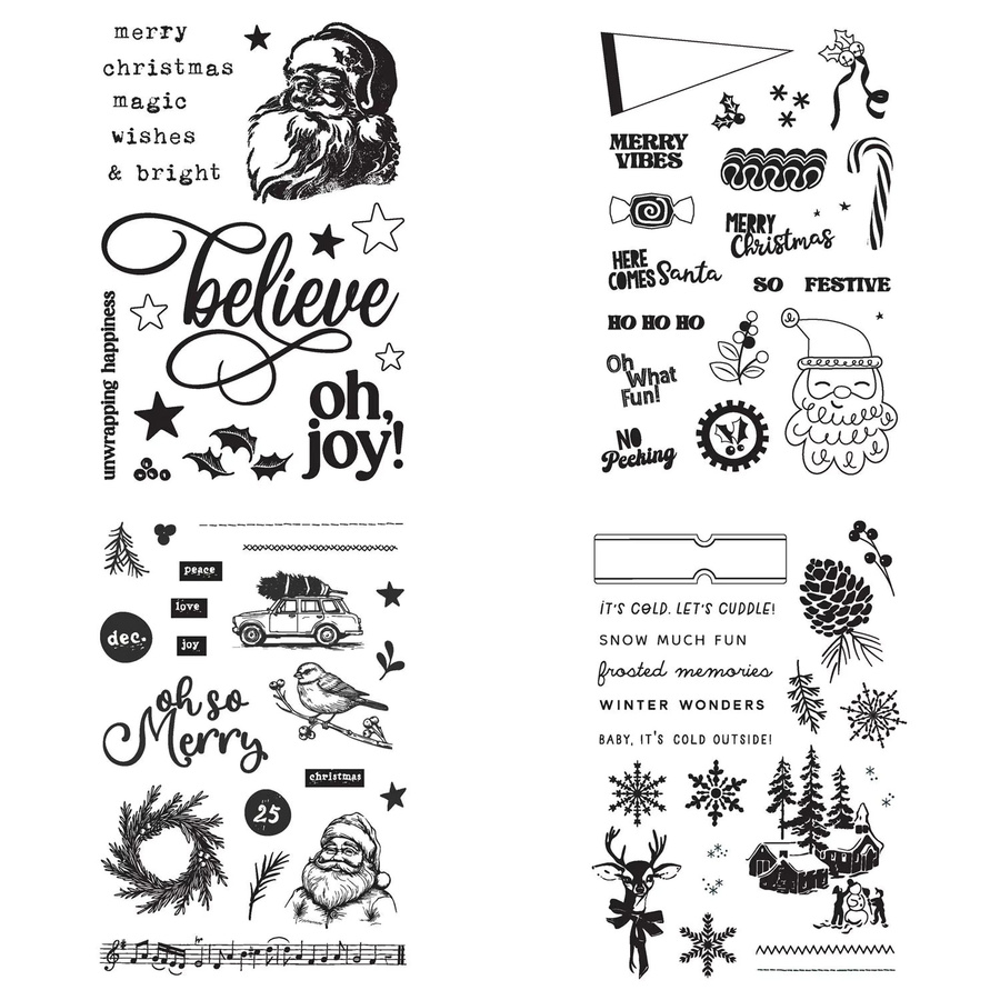 Transparenter Silikonstempel für Weihnachten im Vintage-Stil für DIY Scrapbooking - Bild 2