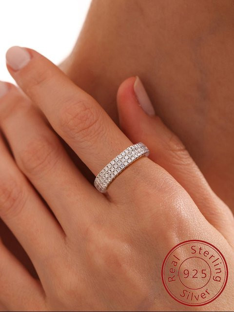 Ring 925 Silber, Zirkonia, Damen - Bild 1