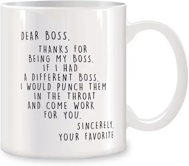 XiJing Worlds Best Boss Keramiktasse für Erwachsene, Weiß, 325 ml - Bild 1