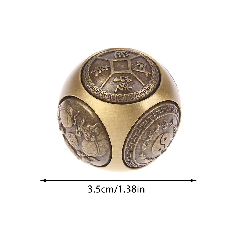 Sechsgesichtiger Vier Segen Glück Geld Fidget Spinner EDC Kupfer, Stress Relief Cube, Dekompression Cube, Antistress Fidget Spielzeug - Bild 2