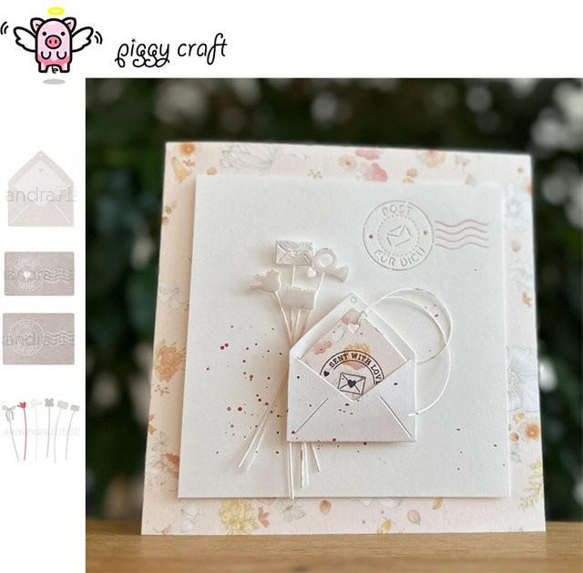 Piggy Craft Metall-Stanzform in Weiß für Bastelarbeiten und Scrapbooking - Bild 1