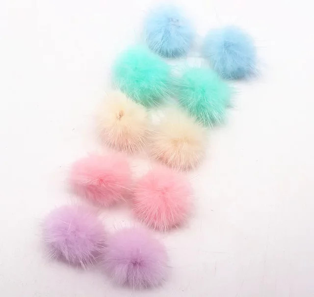 Nerz Pom Poms, DIY Material - Bild 1