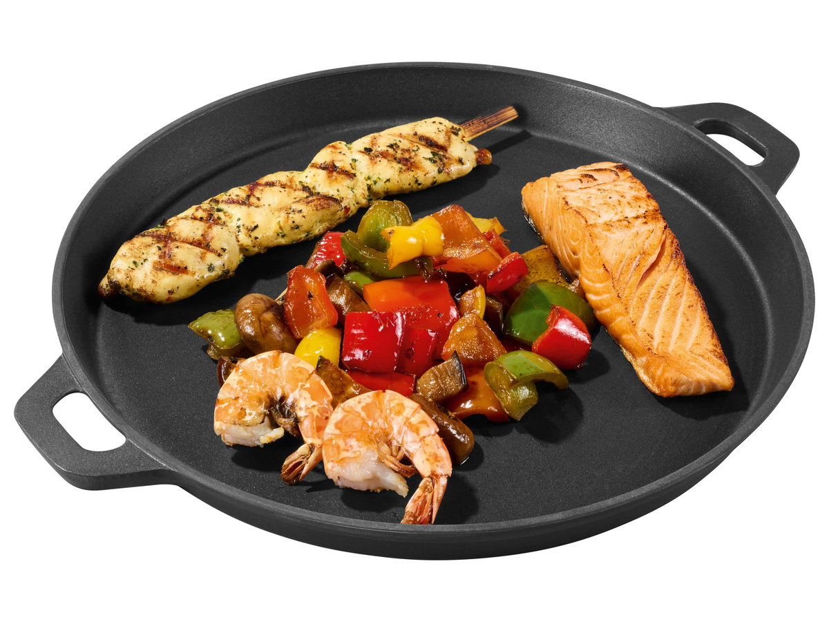 GRILLMEISTER Gusseisen-Grillplatte in Schwarz für Gas und Holzkohle - Bild 2