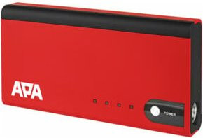 APA Mini Lithium Powerpack 11.000mAh Starthilfe 200 A 12 V mit LED-Arbeitsleuchte und USB-C/USB-A Anschlüssen in Schwarz und Rot - Bild 4