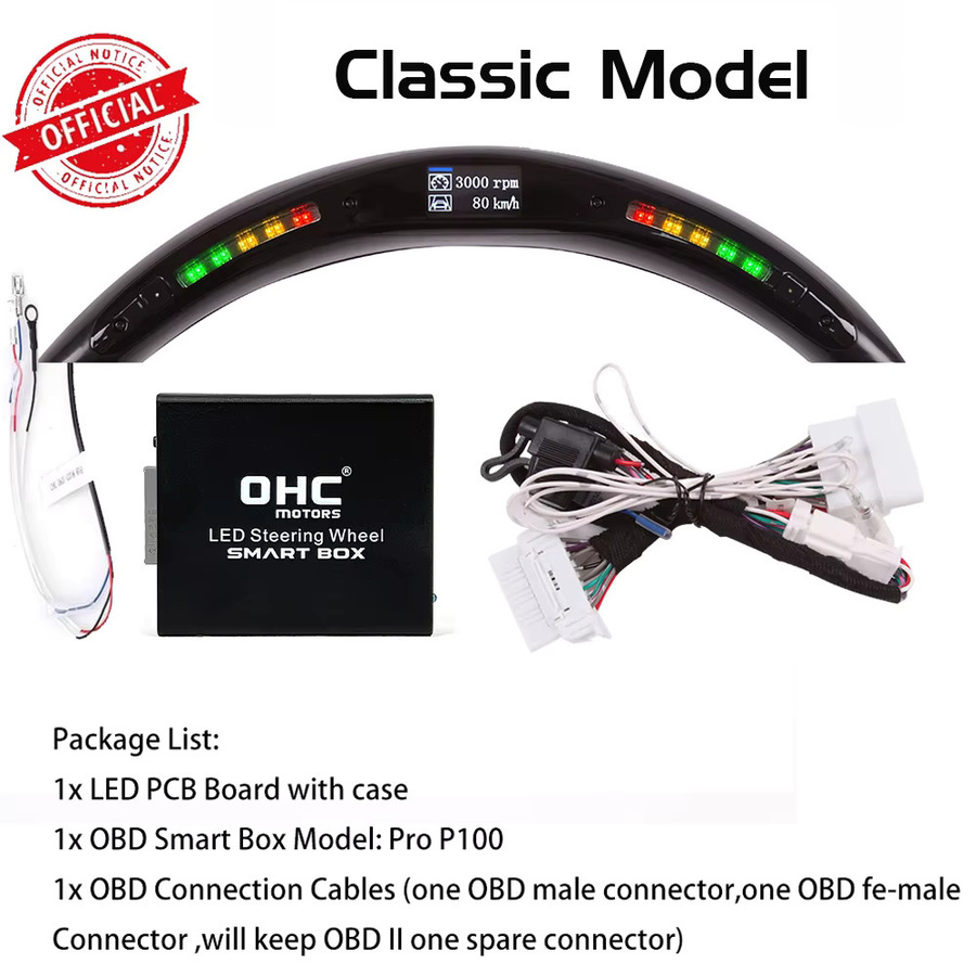 ICF Lenkrad-Set mit LED-Anzeige in Schwarz für die Modelle Galaxy und Classic - Bild 2