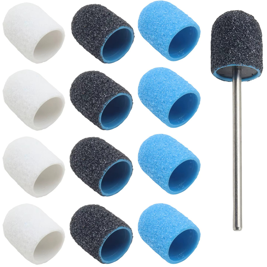 Easy Nail Nagelschleifkappen mit Nagelbohrer-Bits, 10 Stück, Unisex - Bild 1