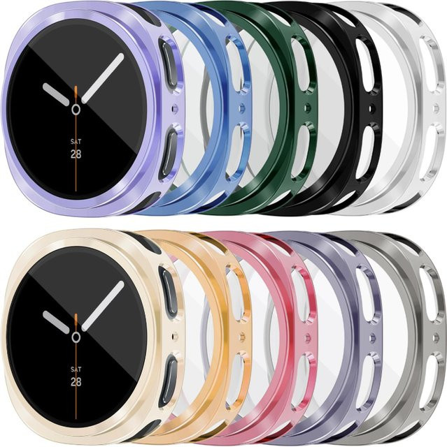 Samsung Displayschutzfolie und TPU-Gehäuse, Samsung Galaxy Watch 8, Schwarz - Bild 1