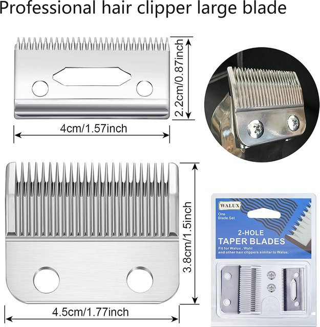 OLOEY Professionelle Barber Haar Clipper Klinge für WAHL und Andis Super Taper Ersatzklinge, Silber, Breite: 45 mm - Bild 1