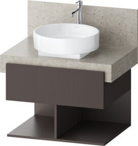 Duravit Waschtischunterschrank Balcoon in Weiss Matt mit 2 Schrankfächern und 2 offenen Fächern, B/T/H: 70 x 57 x 52,2 cm - Bild 1