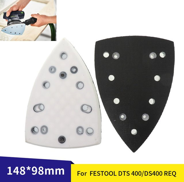 Vibratite Staubfreies Backup-Schleifpad für Hakenschlaufen-Schleifscheiben, Ersatz für Festool DTS 400/DS400 REQ, B/T: 98 x 148 mm - Bild 1
