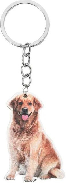 CHIC STUDIO Schlüsselanhänger Metall, Hund, Herz, Unisex, white - Bild 1