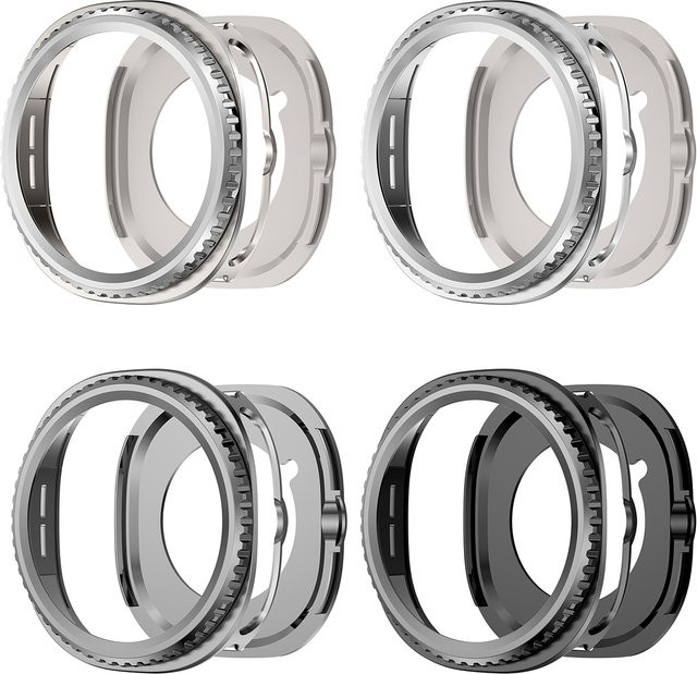 CHIICSMART Schutzhülle für Samsung Galaxy Watch 8 Classic 46 mm, Edelstahl, Silber, Unisex - Bild 1