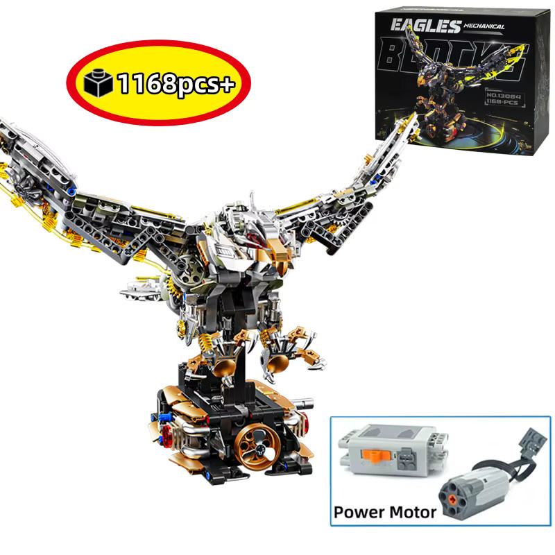 FUNXINEE Mechanisches Adler-Bausteinset, Tiermodell, 1168 Teile - Bild 6