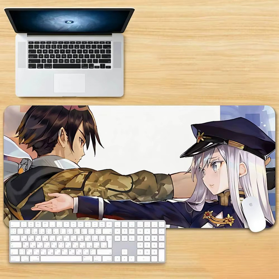 Bilibili Anime 86 Eighty Six Gaming-Mauspad in Multicolour, rutschfeste Schreibtischunterlage mit genähtem Rand für Computer und Tastatur - Bild 2