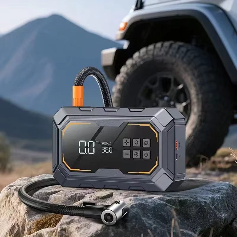 Vyvylabs Auto-Starthilfe mit 1000A Spitzenstrom und 150PSI Luftkompressor-Pumpe, Tragbarer Batterie-Booster und Powerbank mit LED-Licht für Auto und SUV - Bild 2