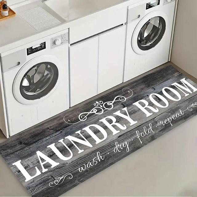 VIKAMA Moderne Alphabet-Fußmatte, weich und rutschfest für Schlafzimmer, Eingang, Küche und Waschküche - Bild 1