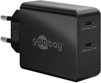goobay USB-C Dual-Schnellladegerät 36 Watt PD Schwarz - Bild 1