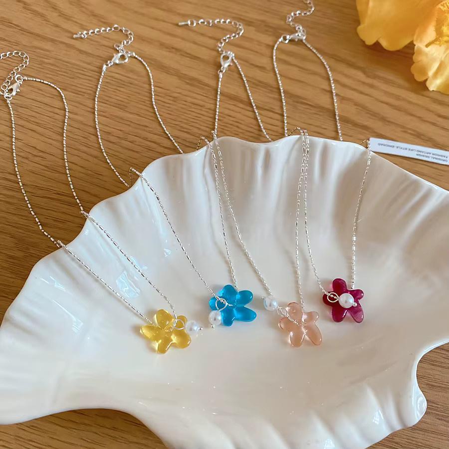 imixlot Halskette, Bunte Blumenperlen, Damen - Bild 2