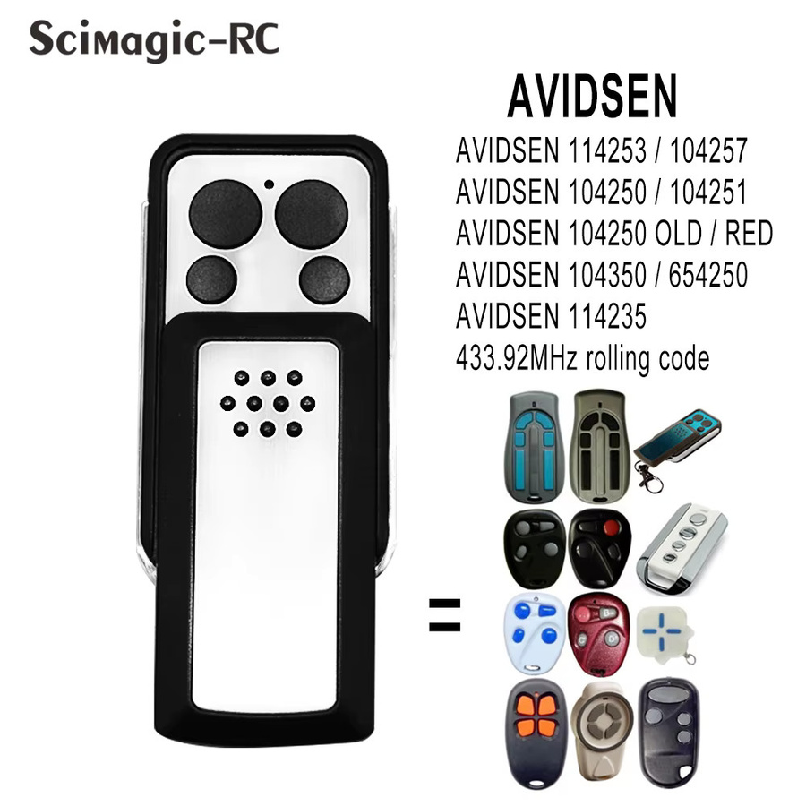 Avidsen Garagentor-Fernbedienung 114253 in Schwarz, kompatibel mit 433 MHz Avidsen 114253 104257 104251 sowie Extel und Thomson Garagentoröffner - Bild 2