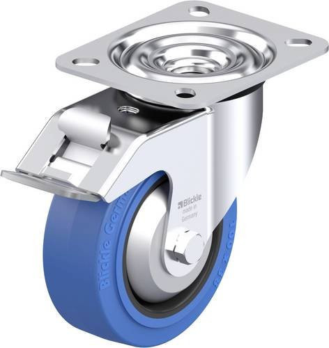 Blickle Stahlblech-Lenkrolle LE-POEV 100XR-FI-SB-FA aus verzinktem Stahl mit Rad-Durchmesser 100 mm und einer Tragfähigkeit von 150 kg - Bild 1