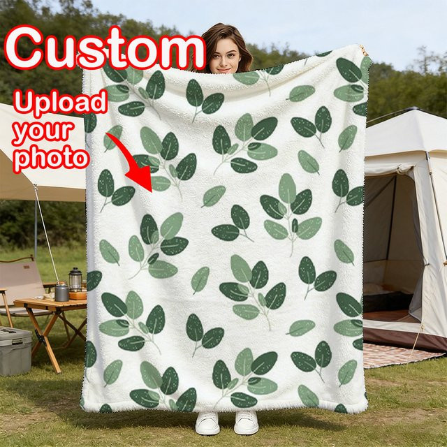 Individuelle Outdoor-Decke von SRH mit eigenem Foto bedruckbar, floral, mehrfarbig, faltbar und weich im Griff - Bild 1