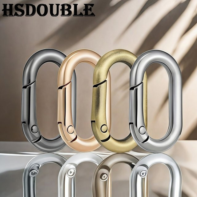 HSDOUBLE Metall O-Ring Oval zum Öffnen für Leder Taschen, Handtaschen und Schlüsselringe, Farbe: Silber, 10er-Pack, Durchmesser: 14-40 mm - Bild 1